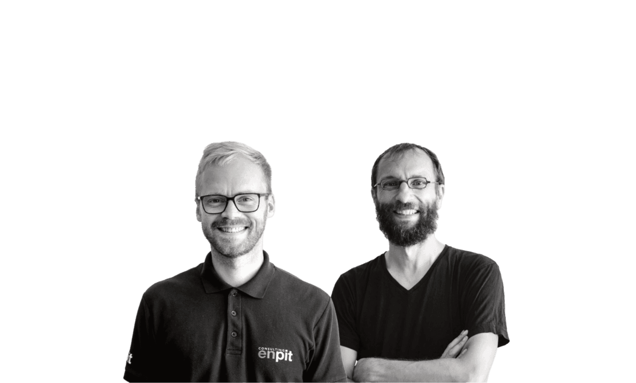 Die Gründer und Geschäftsführer von enpit, Ulrich Gerkmann-Bartels und Andreas Koop.