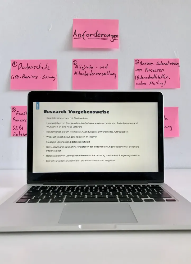 User Research: Software für Fitnessstudios