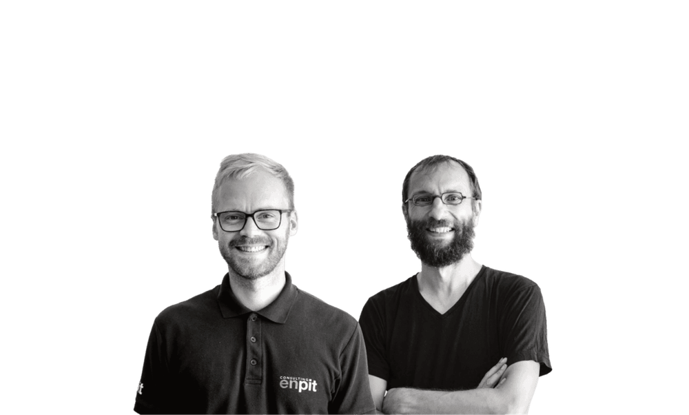 Die Gründer und Geschäftsführer von enpit, Ulrich Gerkmann-Bartels und Andreas Koop.